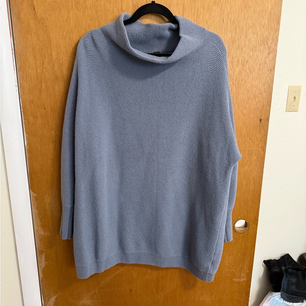 Free People Slate Blue Turtleneck Sweater